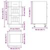 VidaXL Kitchen Cabinet Lucca Glossy White Engineered Wood, Sink Cabinet, Kitchen Cabinet with Drawer, Cabinet of 854232
