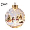 Albero di Natale Appeso Luce LED Calda Ornamento Luminoso a Racconto Pallina Luminosa con Luce Mini Decorazioni Festività Scena Trasparente