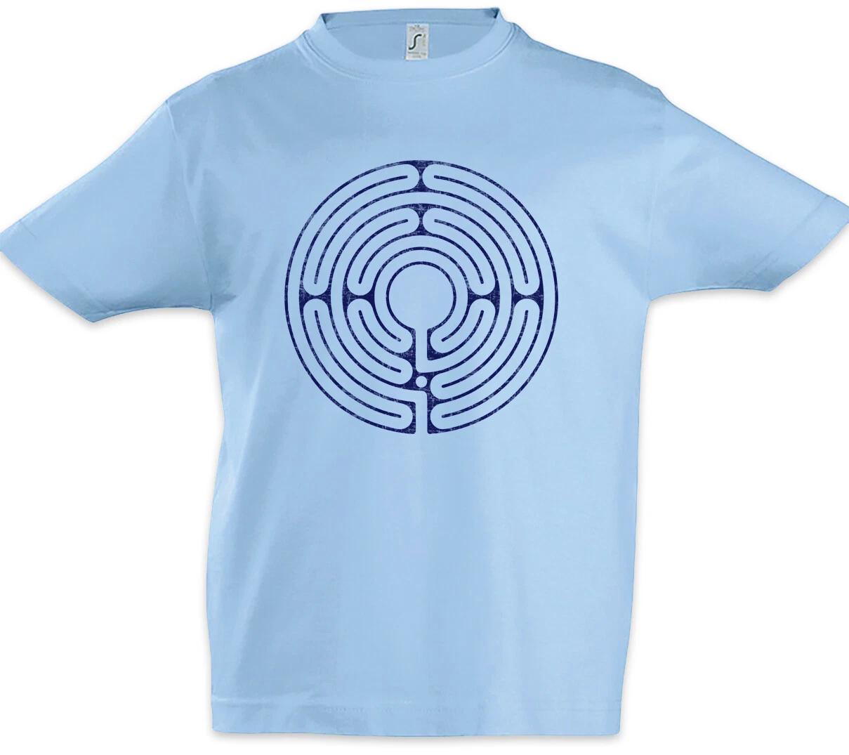 Circle Maze V Kids Boys T-Shirt Maze Mysticism Hypnosis Hypnotize Spiral- 100
