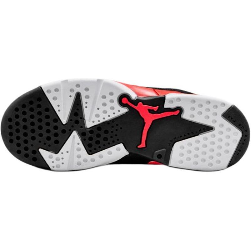 Air Jordan 6 Retro "Infrared Salesman" Mid-top Kids Basketball Shoes Black/red Preschool & Grade School IQ1277-001