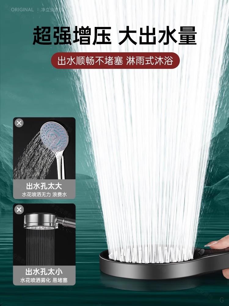 Tête de Douche Panneau Large 3 Modes Haute Qualité 15cm Filtre à Eau Douche Haute Pression Réglable Douche Portable Accessoires de Salle de Bain