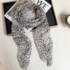 New silk scarf premium printing loose multi-purpose simple polka dot headband leopard print sweet cool streamer