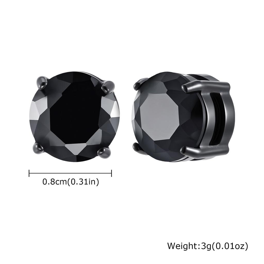 Hiphop Magnetic Ear Clip for Men Women,Crystal Zircon Metal Ear Clip,Non Perforated Ear Jewelry Gift