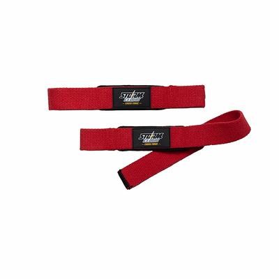 StormCloud Deadlift and Weightlifting Training Straps Red Red