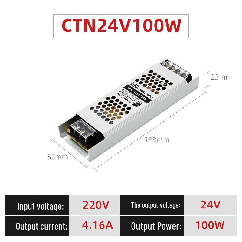 Ultra-Thin 12V DC To 24V LED Strip Power Supply