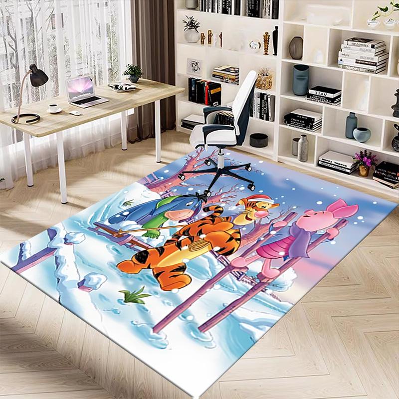 Winter Fun Carpet For Playroom Bedroom Living Room Sofa Home Decor Kids Game Area Rug Nonslip Floor Mat