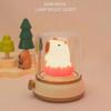 Vintage Capybara Nightlight Silicones Desktop Figurine with Gentle Glowing Oil Lamp Shape USB Rechargeable Night Lamp