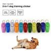 2 In 1 Dog Training Whistle Clicker Pet Dog Click Trainer Aid Adjustable Wrist Strap Pet Training Tools Pet Training Clicker