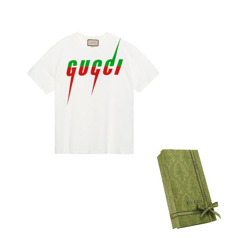 Gucci Pánské bavlněné tričko Blade Bílé 565806-XJAZY-9037