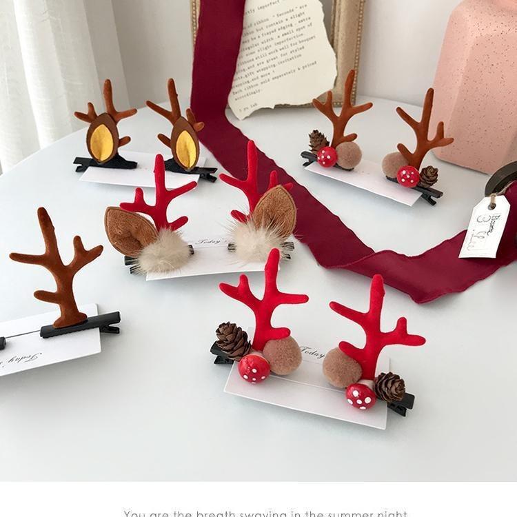 Cute Reindeer Christmas Hair Clip for Girls and Babies