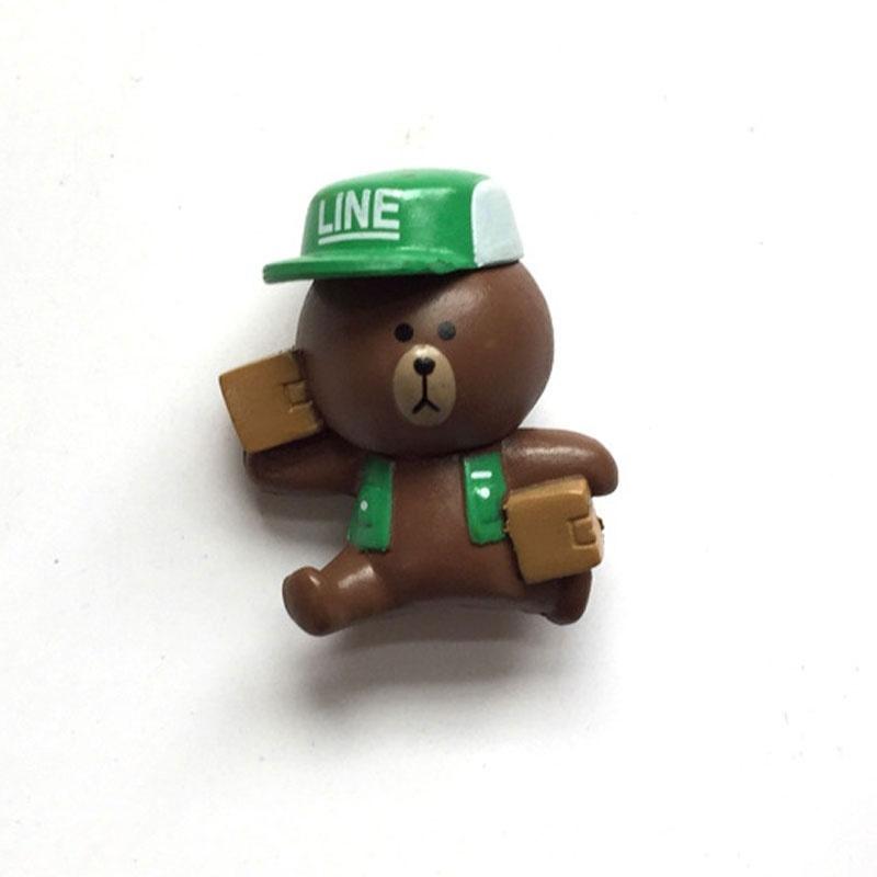 6pcs/lot 3.5-6cm PVC Line Brown Bear Cony Rabbit Moon Friend Action Figure Cute Decoration And Toy