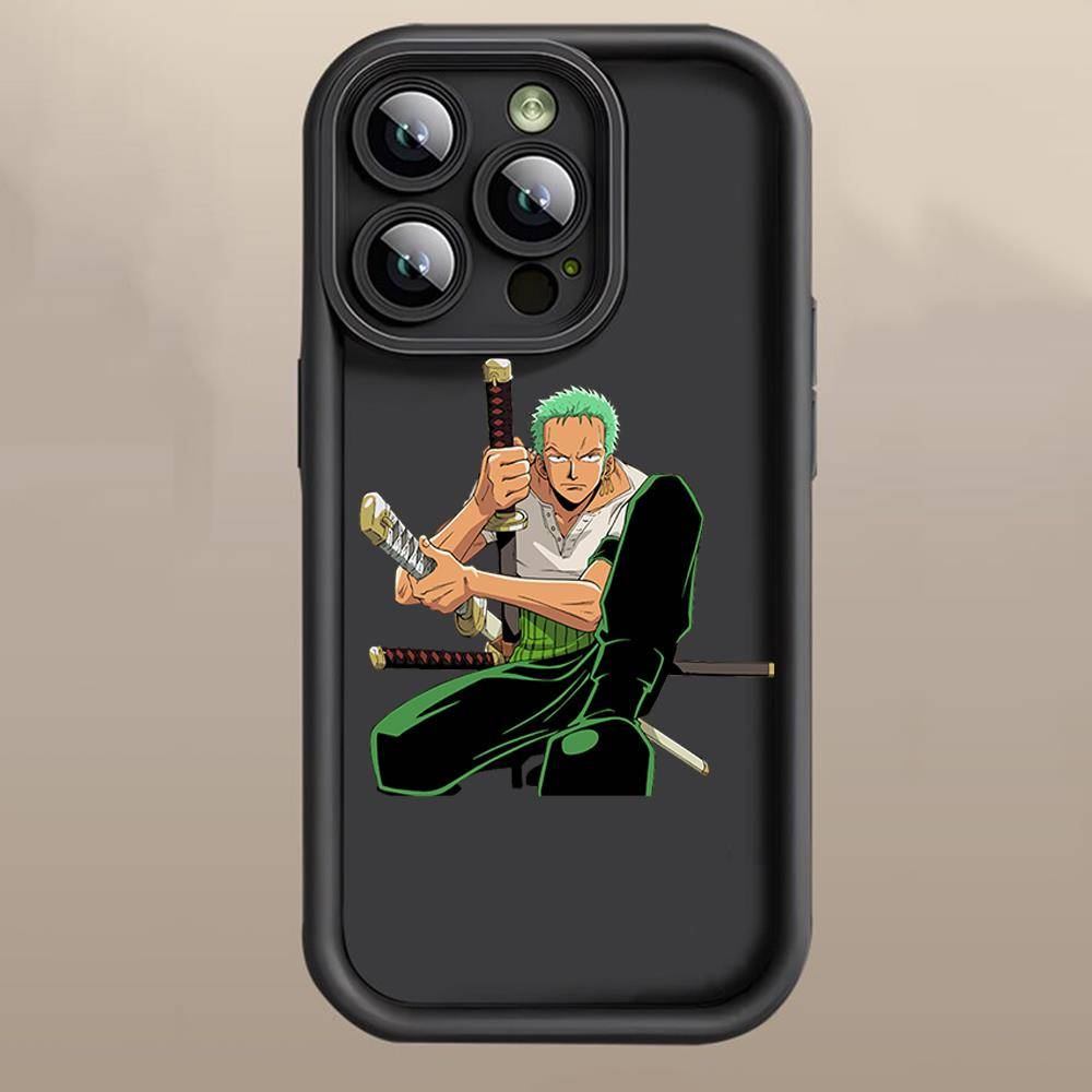 D-28 One Piece Zoro  Case for iPhone 15 14 13 12 8 Plus Samsung S24 S23 Ultra A04S A05S Huawei P40 P50 P60 Nova 11 Pro Max OPPO A17K Reno 10