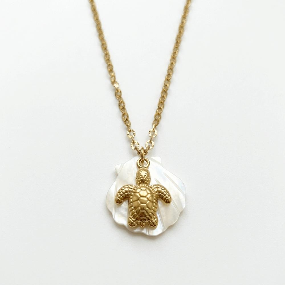 Fashion Shell Necklace Boho Style Sea Turtle Beach Choker Starfish Pendant Necklace Vacation