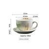ZISIZ Retro Keramik Kaffeetasse und Untertasse Set