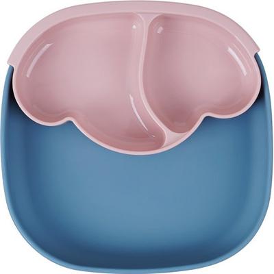Little Cloud Infant Divider Silicone Cloud Suction Plate, Marine Blue, Single Item, Popular Korean Parenting Items