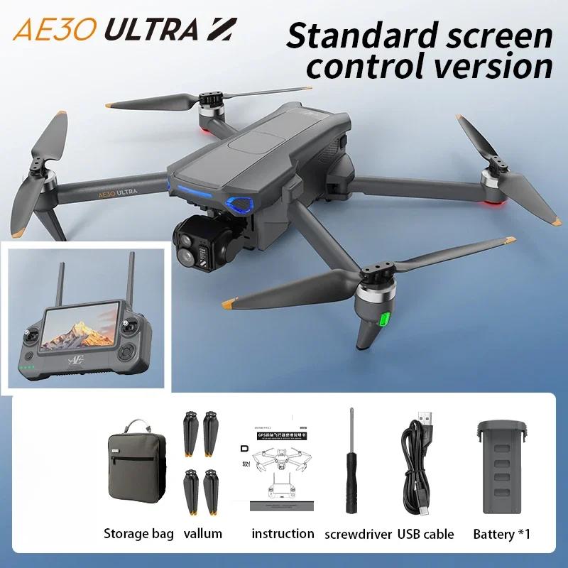 AE30 Max 6000M LCD SC GPS Drone 8K Dual Camera 6G Wifi FPV 3-Axis Gimbal Professional Obstacle Avoidance Quadcopter RC Dron Toy