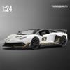 1/24 Lamborghini Aventado SVJ63 Supercar Alloy Die Cast Toy Car Model Sound and Light Children's Toy Collectibles Birthday Gift