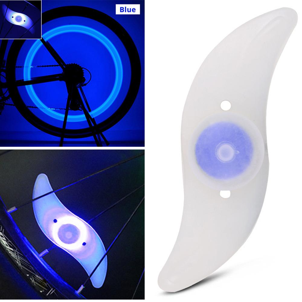 Bike Wheel Spoke Light Tire Lights 3 Mode LED Tyre Tire Flash Lamp Bike Safety Warning Easy to Install MTB Bicycle Accessories синий