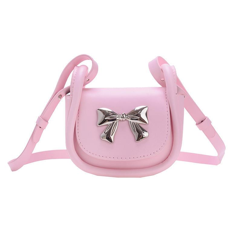 Cute Mini Crossbody Bag For Kids And Adults Stylish Bowknot Shoulder Bag Lightweight Pu Material