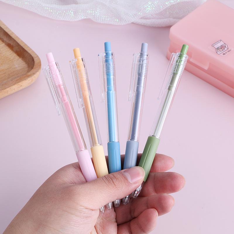 Japanese INS Style 0.5mm Black Click Pen - Large Capacity Bullet Tip for Students