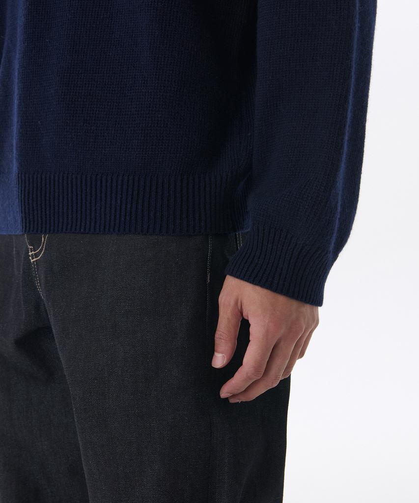 Musinsa Standard Essential Crew Neck Knit [Navy]