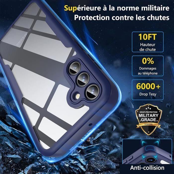 Coque - Samsung - Galaxy A15 5G - Protection 360° - Bordure Renforcée - Bleu Marine