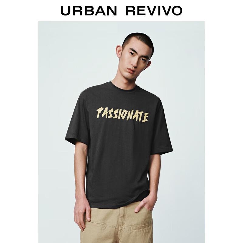 UR Men s Retro Color-Block Letter Short-Sleeve T-Shirt XS