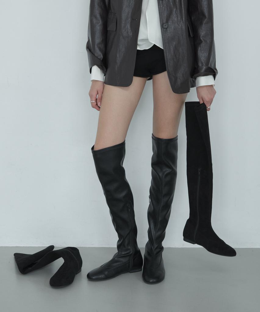 Moodnight Martha Silhouette Stretch Knee-High Boots - 2 Colors