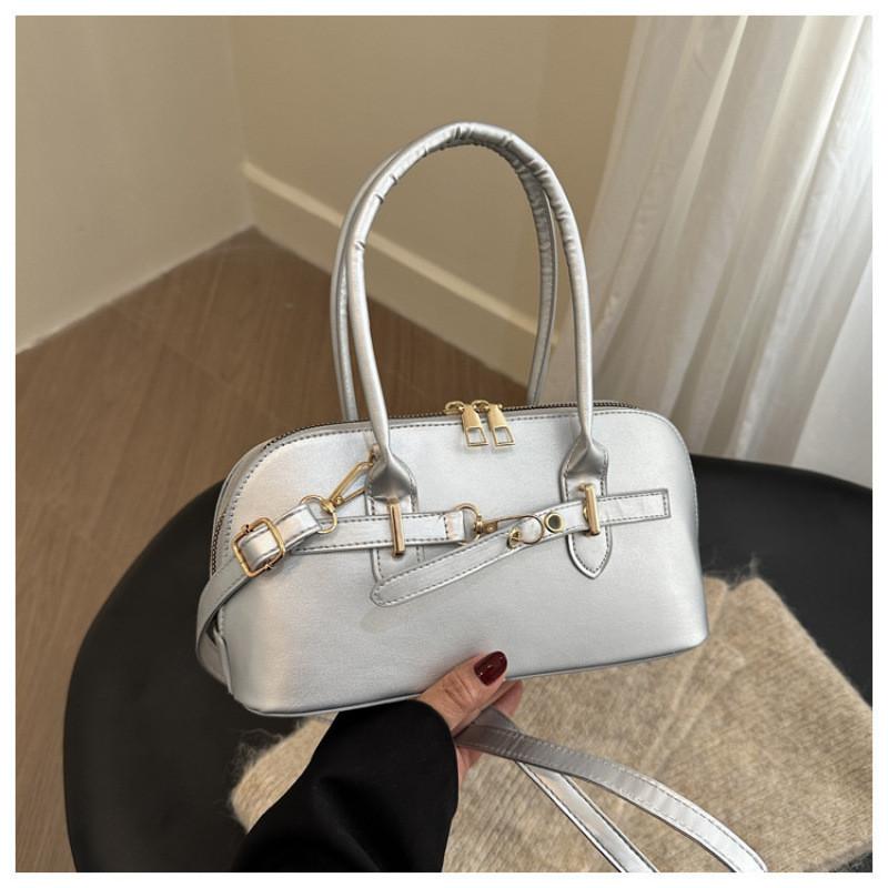 Autumn Vintage And Winter Solid Color Underarm Shoulder Bag For Use Daily