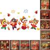 2022 Happy New Year Cny Window Sticker Removable Wall Glass Home Decor Store