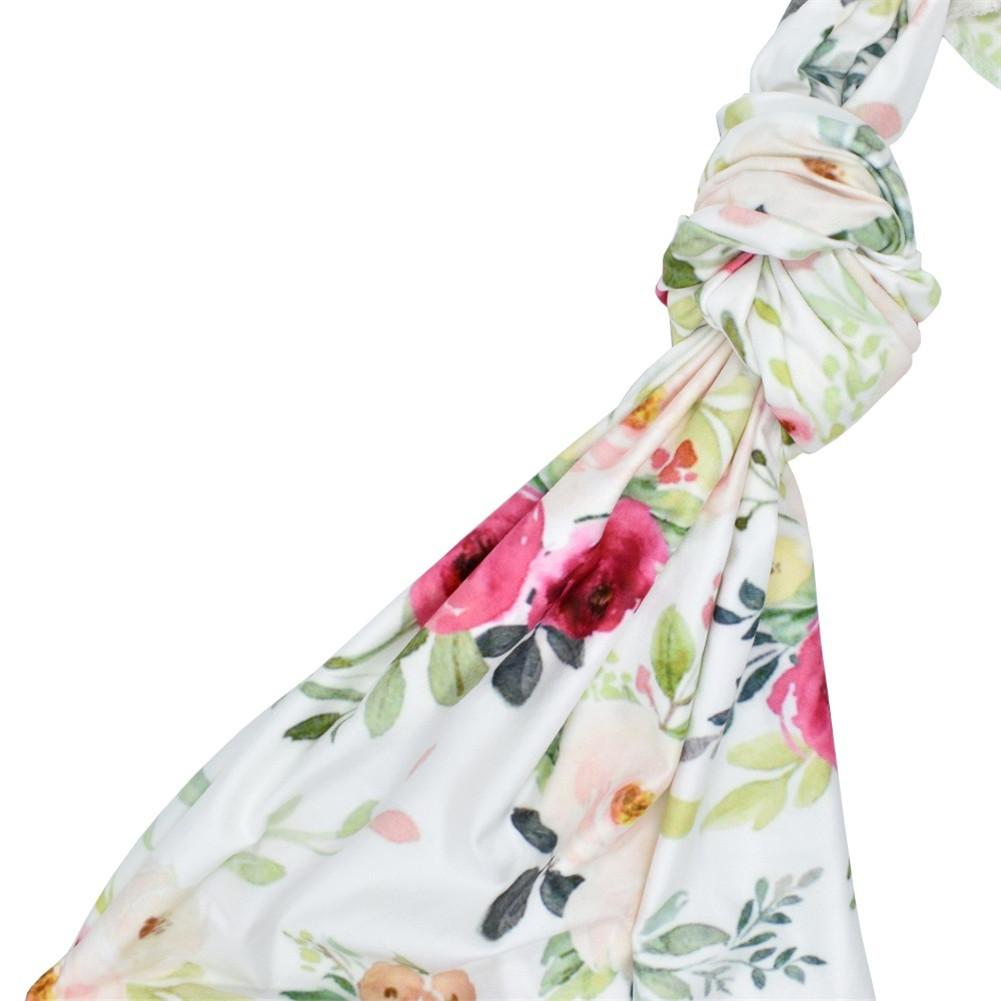80*80cm  Multi-Functional Watercolor Printing Elastic Ultra-Flexible Towel Swaddle