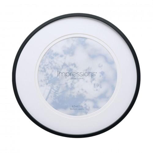 Impressions Round Black Photo Frame 10