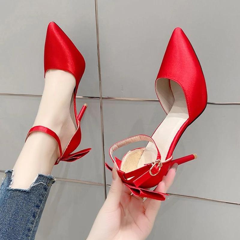 Fashion Stiletto Pointed Toe Women's Sandals 2025 Luxury Comfortable and Elegant Vintage Designer Sandal Daily Summer Ladies Shoes Sale