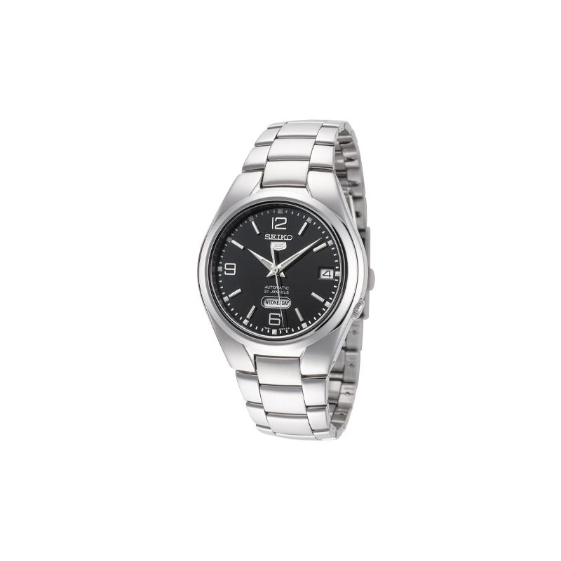 SEIKO SEIKO5 series waterproof date display Automatic Steel Strap men and women same style black dial SNK623K1