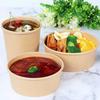 JingJingRS Thickened Kraft Paper Food Bowls with Lids
