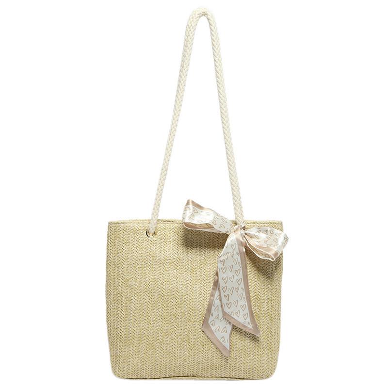 Chic 2024 Large Capacity Straw Tote Bag With Magnetic Closure Ideal For Daily Use