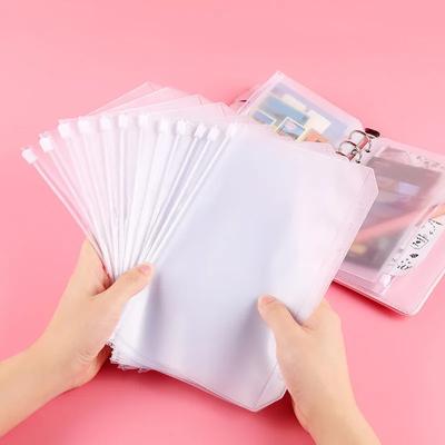 A5 A6 A7 Binder Taschen Binder Zipper Ordner für 6-Ring Notebook Binder Wasserdichte PVC Blatt Dokument Ablage Tasche