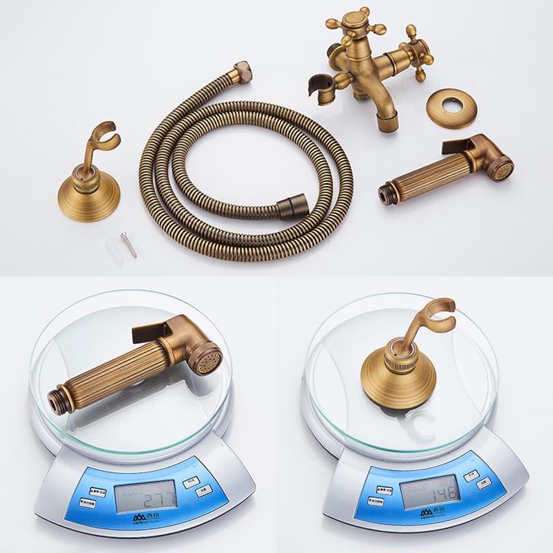 Ellen Toilet Spary Gun Set  Antique Bronze Copper Flushing Spary Cleaner Bidet Faucet Single Cold EL209A