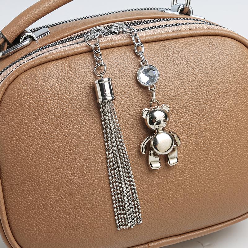 Damen Casual Handtasche Henkeltaschen PU-Leder Damen Umhängetasche Schultertasche Weibliche Handy-Tasche