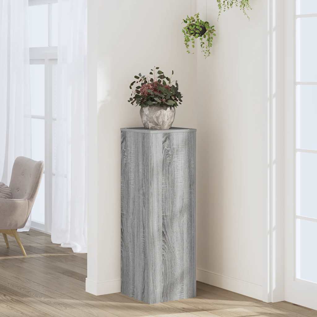 Plant Stand Gray Sonoma 33 x 33 x 100 cm Particleboard