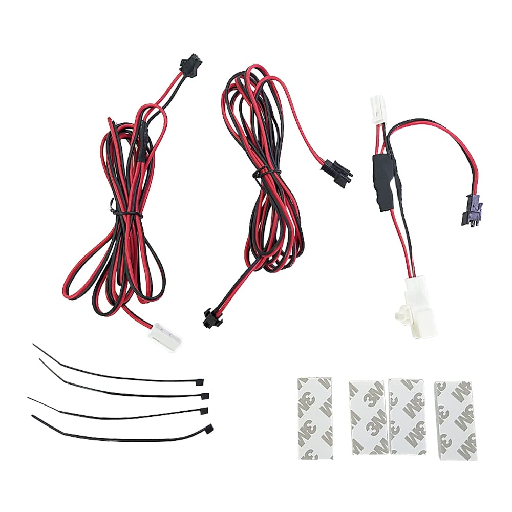 Footlamp Extension Kit, Front Foot Lamp Power Supply Removal Wiring, 4 Positions, 2nd Row