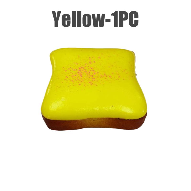 Simulated Cream Toast Squeeze Toy Slow Rising Soft Gel Stress Reliever Funny Sticky Decompression Toy Gift for Adults Kids