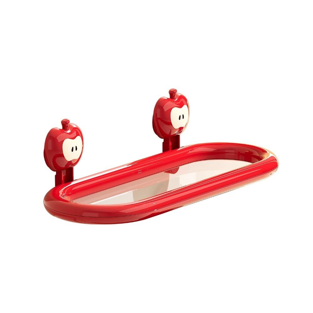 Punch Free Oval Suction Cup Shelf Dopamine Toiletries Organizer Suction Cup Storage Shelf  Kitchen