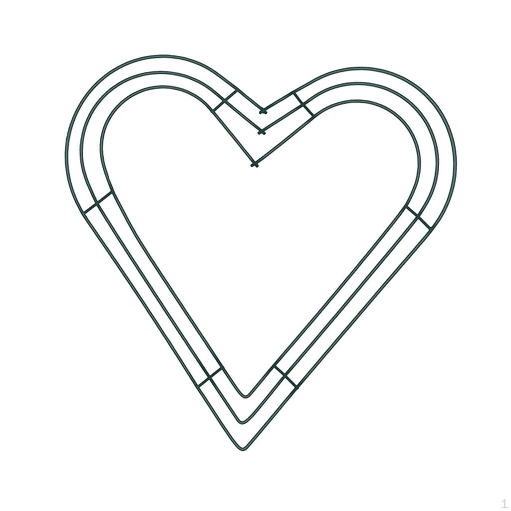 DIY Heart Shaped Wreath Form for Crafting with Iron Base and Floral Rings