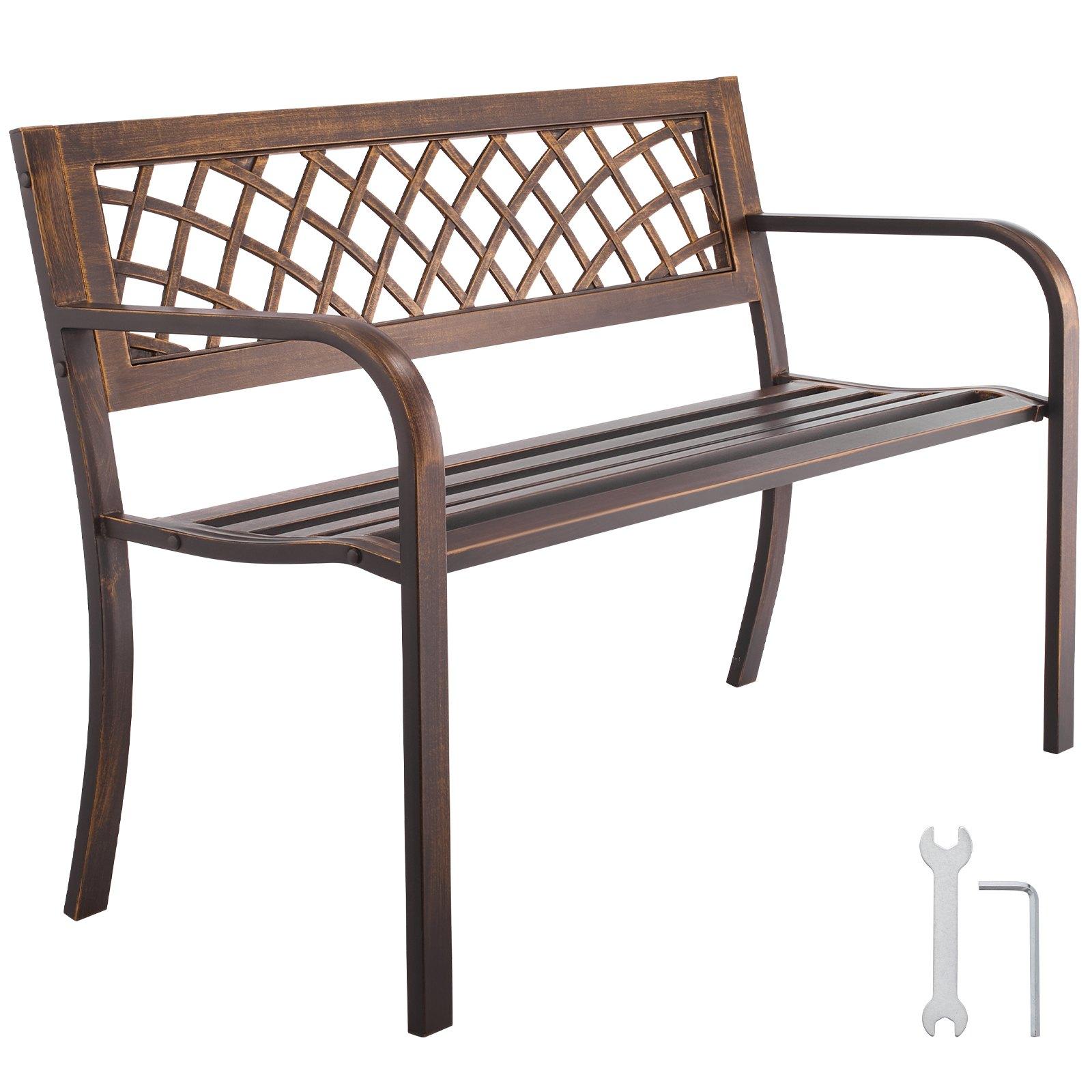 VEVOR Outdoor Bench, 116 cm, Carbon