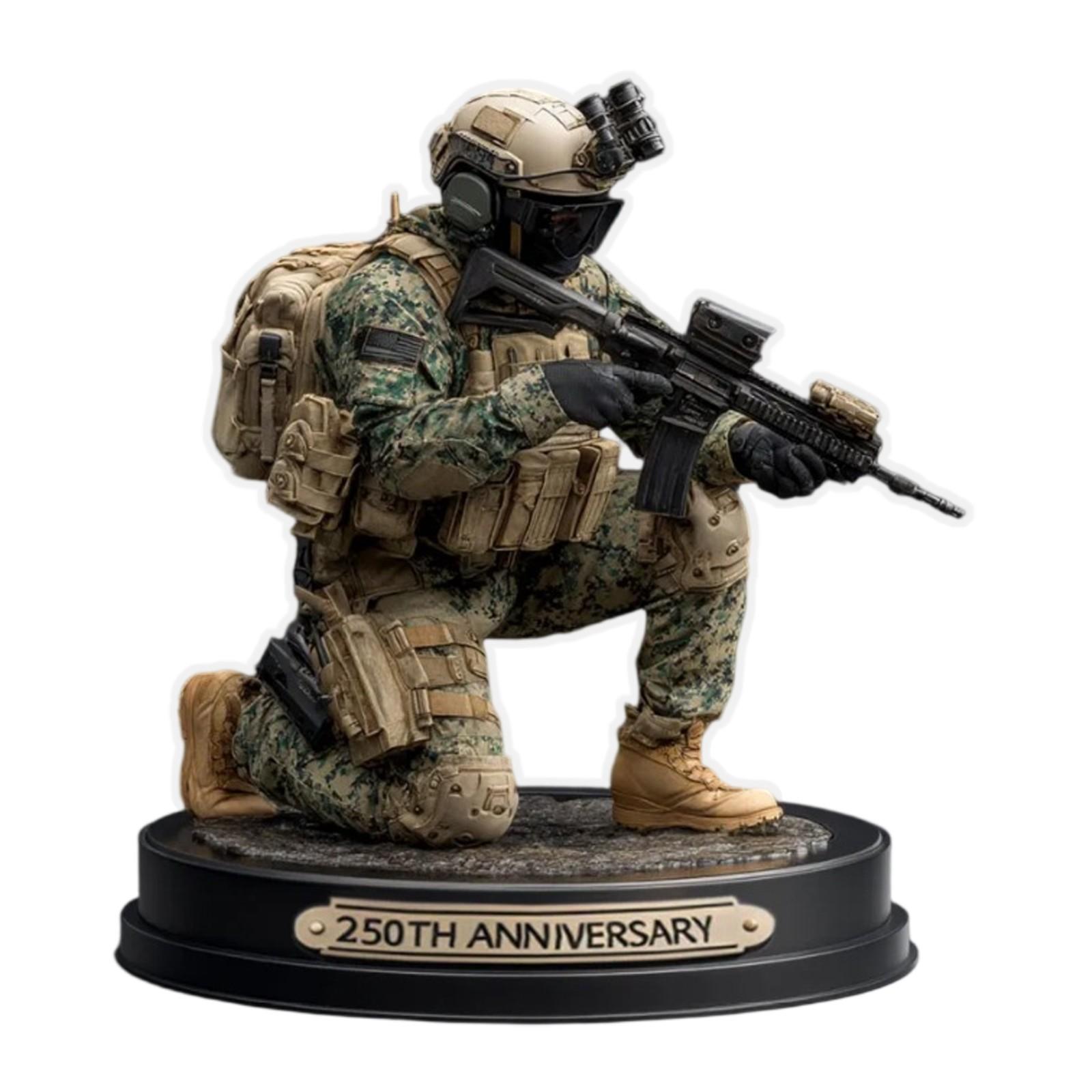 

250-я годовщина Военная юбилейная памятная настольная ручная фигурка One Size