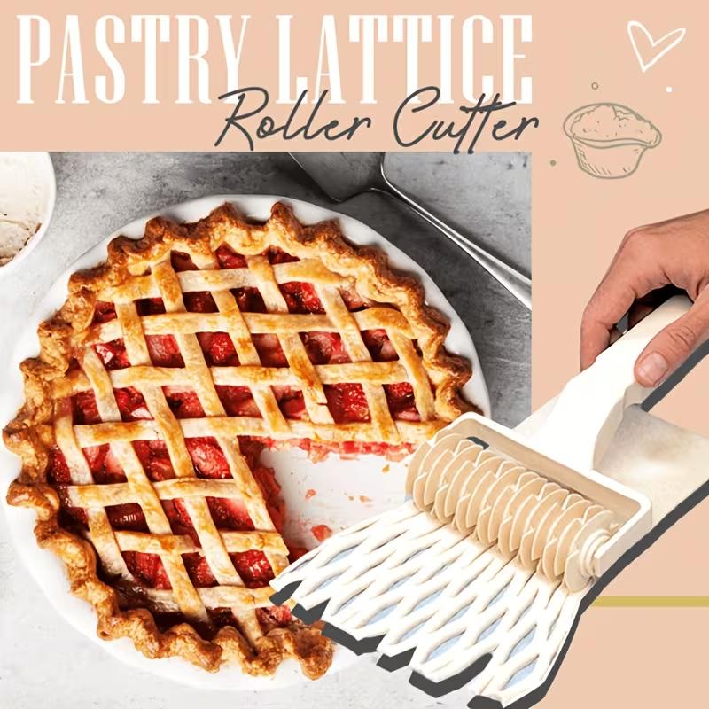 Plastic Pastry Pizza Lattice Roller Cutter Baking Tool Pull Net Wheel Knife for Dough Cookie Pie Kitchen Gadgets Baking Tools