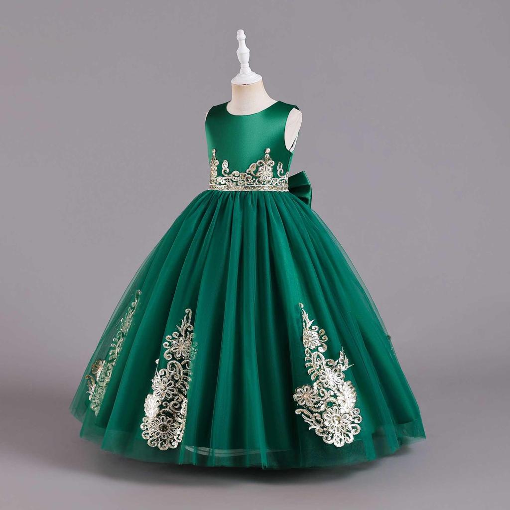 Girls' Princess Sequin Lace Wedding & Party Dress