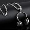 Free Fan DJ Music Headphone Pendant Necklace Long Chain Men Women Hip Hop Jewelry Rock Headset Necklace Male Gift S110