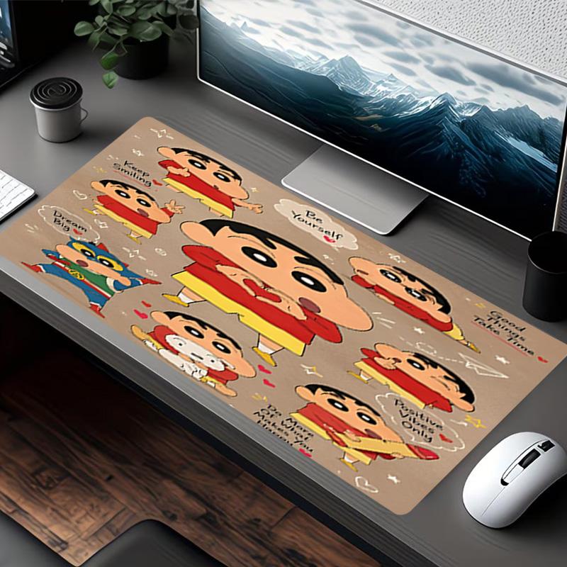 Crayon Shin Print Mouse Pad, for Keyboard Pad Laptop PC Mat for Office Home Use, Desk Decor, Perfect Birthday Gift for Gamers